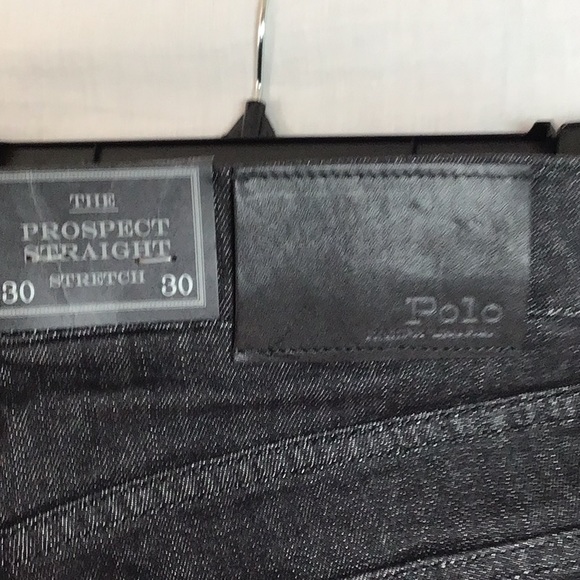 NWT!  Polo Ralph Lauren prospect straight stretch jeans. Black, 30 x 30 - Picture 3 of 6